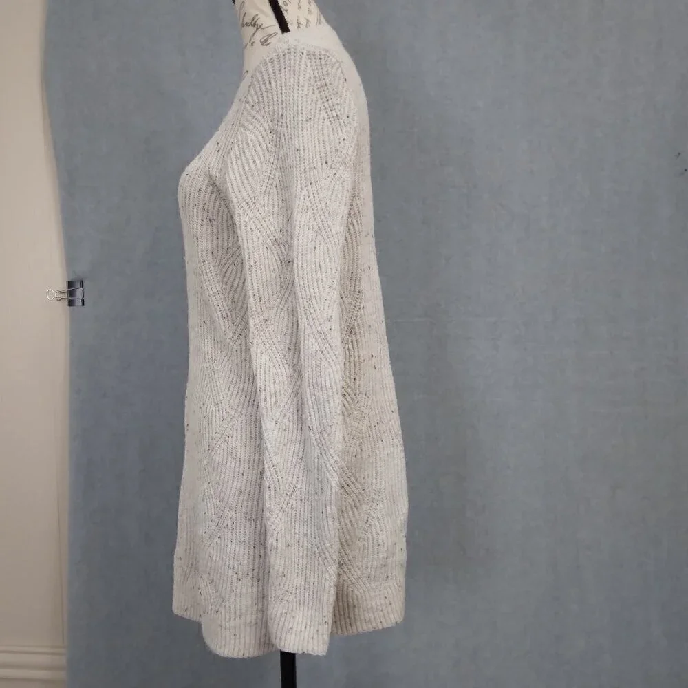 J Jill | Cotton Knit Cream Confetti Tunic Sweater | Size M